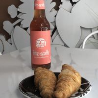 Vegan croissant and fritz-spritz  at Vegan Bombon in Alicante