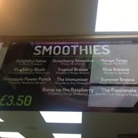 Menu at Falafel Munch in Birmingham