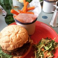 Vegan jackfruit burger at Capo Lounge in Mansfield