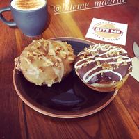 Peanut butter and whiskey cream donut  at Bite Me Cafe in Madrid