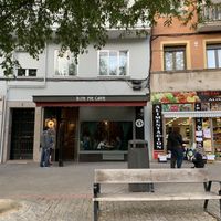 Enjoy your doughnut and coffee outside if the weather is nice. at Bite Me Cafe in Madrid