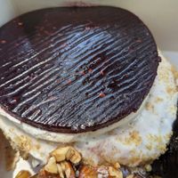 Cheesecake and berries donut at Bite Me Cafe in Madrid