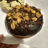 Hazelnut chocolate and fried corn  at Bite Me Cafe in Madrid