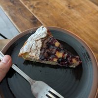 Almond cherry cake at Bite Me Cafe in Madrid