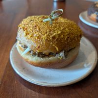 Huerta chikin donut. Really good!! at Bite Me Cafe in Madrid