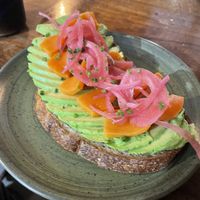 Tostada aguacate y salmón   at Bite Me Cafe in Madrid