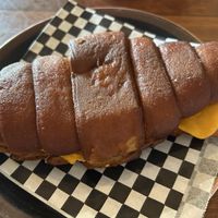 croissant mixto (bacon and cheese)  at Bite Me Cafe in Madrid