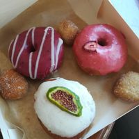 Fig, Raspberry & Cranberry doughnuts at Bite Me Cafe in Madrid