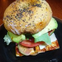 Breakfast Bagel at Bite Me Cafe in Madrid