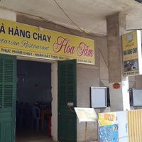 it's down the stairs & around the corner from the main street  at Nha Hang Hoa Tam Chay in Sapa
