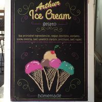 Arthur Ice Cream sign at Arthur Ice Cream in Bratislava