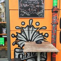 Coffee with soy or rice "milk" at Chebela in Celje