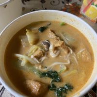 Hot pot - laksa (after I combined everything) at Greendot 绿一点 - Northpoint in North Singapore