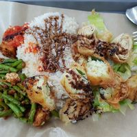 Chicken Rice + Long Beans & Fried Veg Fritter at Yi Pin 一品素坊 - Bukit Batok  in West Singapore