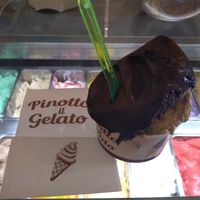 Pistachio & dark choc at Bar Gelateria Pinotto in Imperia