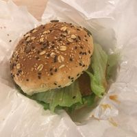 Tempeh burger  at grEAT in Central Singapore
