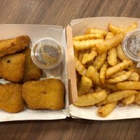 Nuggets and fries at grEAT in Central Singapore