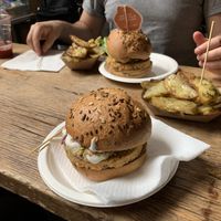 Vegan Burgers at Mercato Centrale Roma in Rome