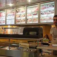 He speaks good English. Thank you for the vegetarian food. It saves my life in Kaliningrad! at Higher Taste in Kaliningrad