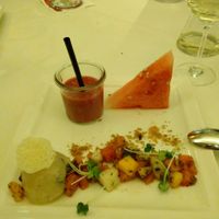 Melonenkreation, Minzeis und Himbeersmootie at Ringhotel Nassau-Oranien in Hadamar