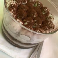 The best vegan tiramisu I hope they bring back. at Garden Fresh Cafe in Palm Beach