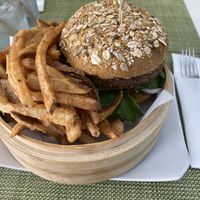 Vegan burger (not good, I’d skip this)   at Garden Fresh Cafe in Palm Beach