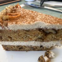 Absolute must try- vegan carrot cake with creamy icing   at Garden Fresh Cafe in Palm Beach