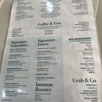 Vegan options clearly marked on menu  at Garden Fresh Cafe in Palm Beach