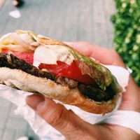 Vegan Burger at Cafe Beirut in Istanbul