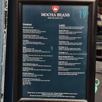 The menu. at Mocha Beans in Galway