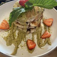 Pistachio pancakes (gluten free)  at Paledo in Hamburg