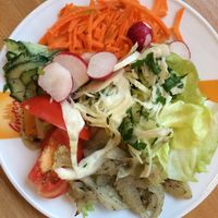 Salad composed of organic vegetables  at Fischer Mühle BioMarkt  in Fellbach