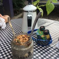 Chia pudding, outdoor table at Cilantro in San Francisco