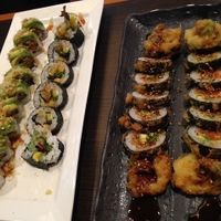 Four vegan rolls at Tsunami in South Jordan