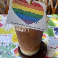 Iced coffee with soy milk  at The Note Coffee in Hoi An