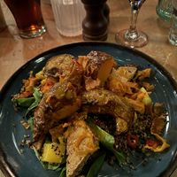 Jerk roasted pumpkin & tofu dish   at The Old Bridge Inn in Aviemore