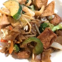 Curry and Drunken Noodles with tofu at Thai Spoon 2 in Loma Linda