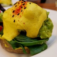 Egg Benedict vegan at Wholesome Savour in Central Singapore