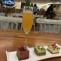 Dessert cake samples at Wholesome Savour in Central Singapore