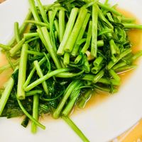 Kangkong in garlic sauce at BKK - Silom Village Restaurant - F in Bangkok