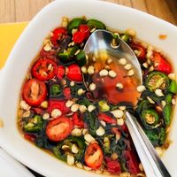 Copped chilli in soy sauce  at BKK - Silom Village Restaurant - F in Bangkok