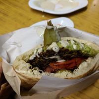 Falafel burger in pita  at Miznon - Ibn Gabirol in Tel Aviv