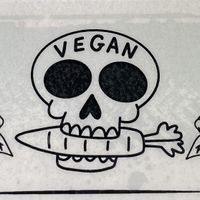 Humorous menu heading on the vegan menu    at Diego's in Newport