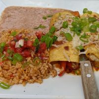 Vegan enchiladas at Diego's in Newport