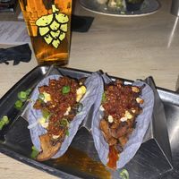 Roasted mushroom tacos  at Diego's in Newport