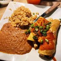 Vegan enchiladas  at Diego's in Newport