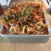 Loaded vegan nachos  at Diego's in Newport