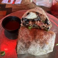 vegan breakfast burrito  at Diego's in Newport