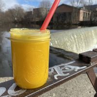 The beautiful view across the street and a smoothie at Vegetalien in Beacon