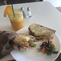 So Delicious!!! BLT Sandwich with the Orange Lemonade Ginger (Lemonade Special) at Vegetalien in Beacon